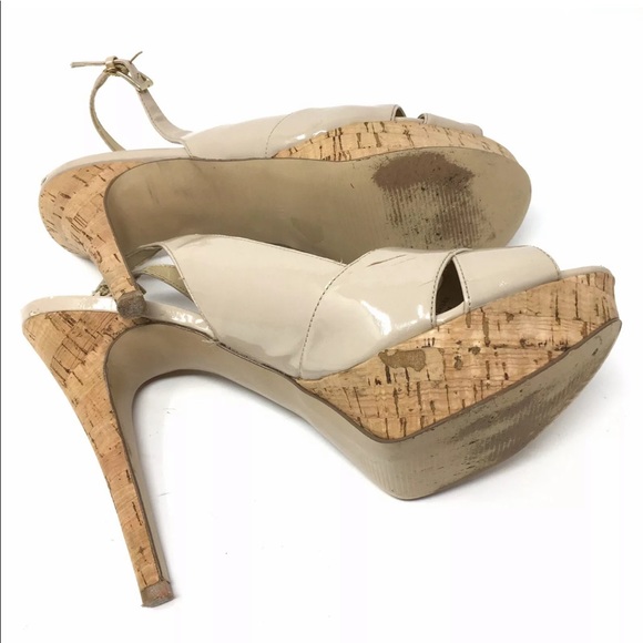 Guess nude patent leather slingback heels 8.5 - Picture 5 of 7